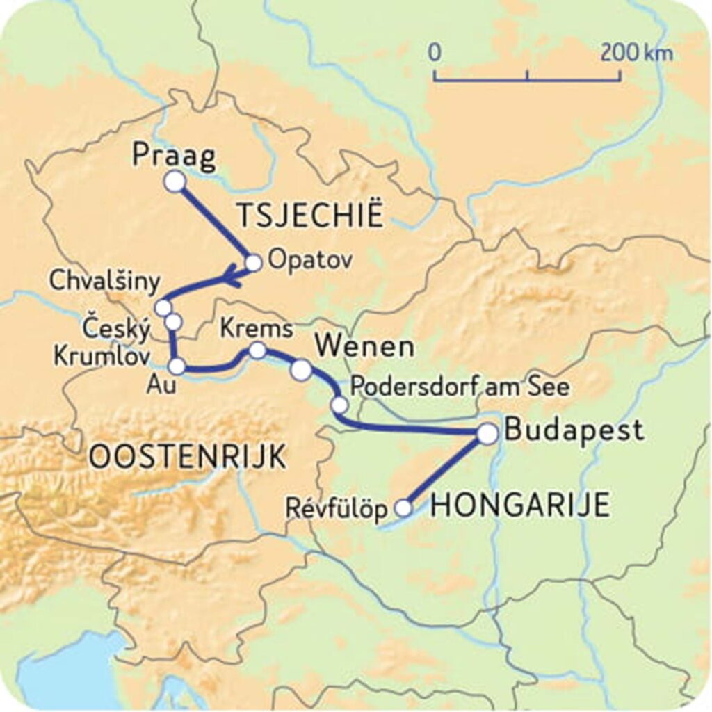 kaartje-tsjechie-oostenrijk-en-hongarije