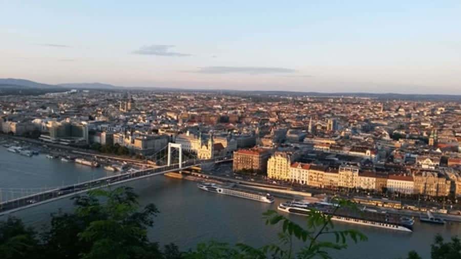 Luchtbeeld van Budapest - Hongarije