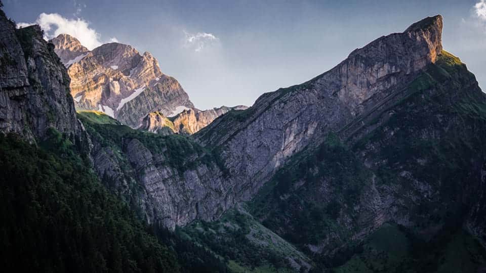 zonsondergang-seealpsee Zwitserland bergen