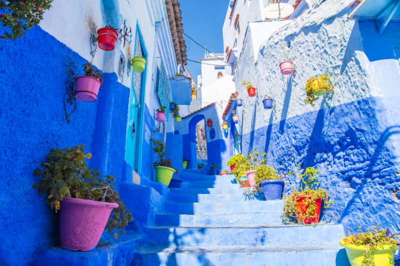 Chefchaouen’s fantastic blue wall