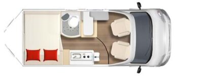 Plattegrond Bürstner Eliseo C 543 modeljaar 2021